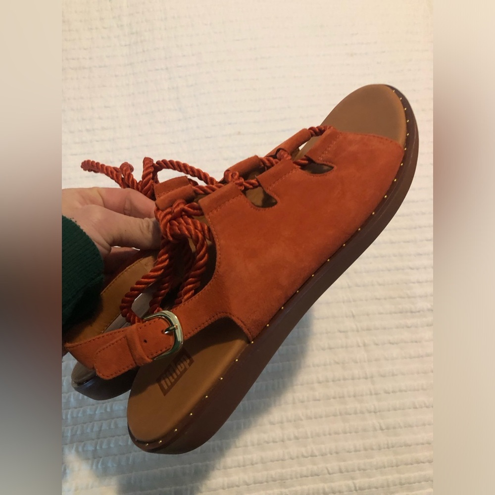 Fitflop Orange Suede Sandals
